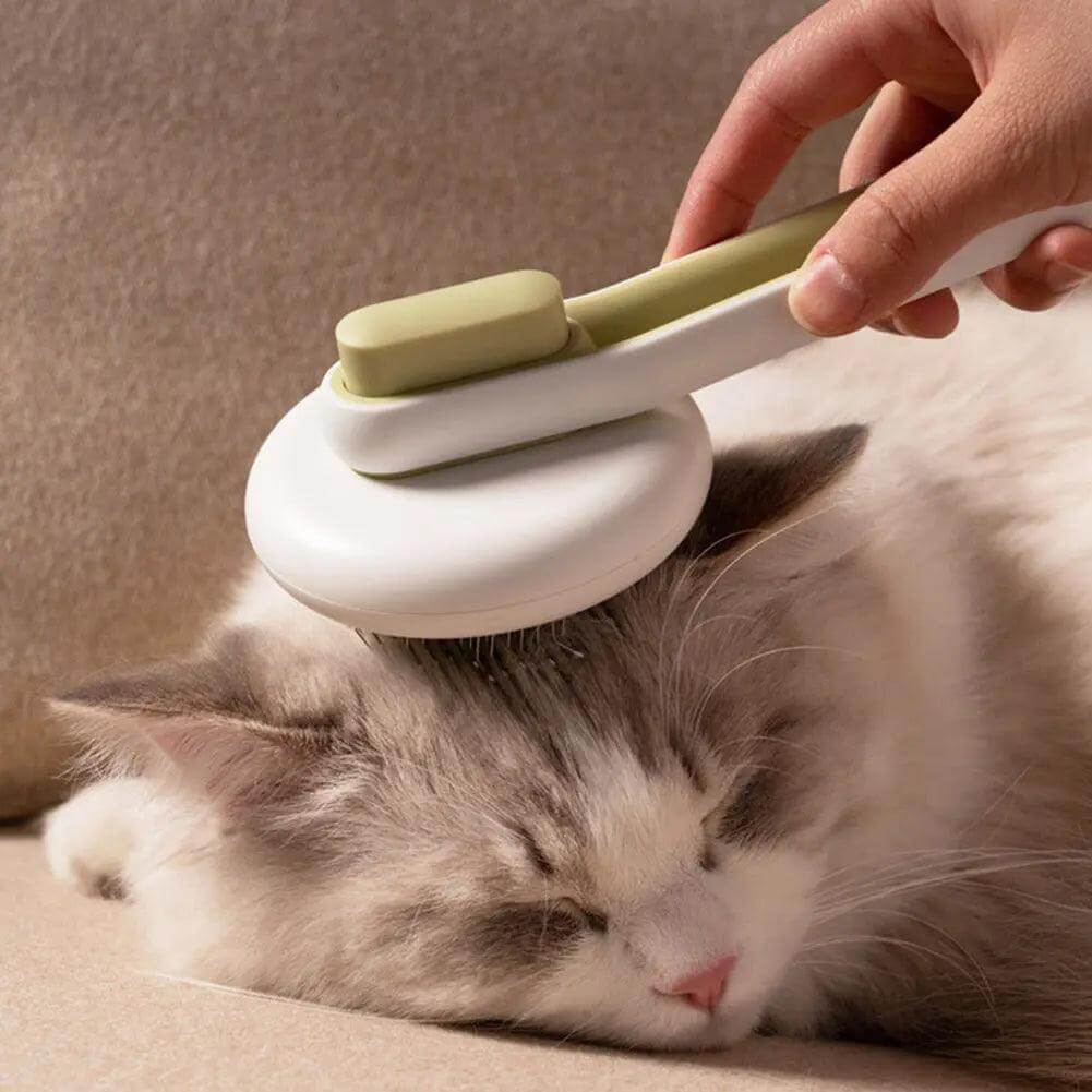 Pet Dog Hair Remover Cat Brush Grooming Tool Automatic Massage Comb Round Hair Brush For Cat Dog Pet Supplies - Quantal store