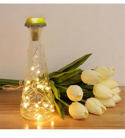 Festival Atmosphere Indoor Decorative Wine Bottle Lamp Christmas Lights Home Christmas Decorations - Quantal store