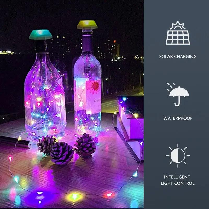 Festival Atmosphere Indoor Decorative Wine Bottle Lamp Christmas Lights Home Christmas Decorations - Quantal store