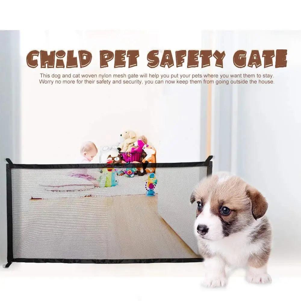 Dog Gate Ingenious Mesh Dog Fence For Indoor And Outdoor Safe Isolation Pet Dogs Gate Safety Enclosure Pet Supplies Dropshipping Quantal store