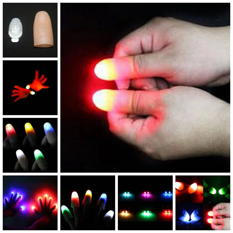 2Pcs Magic  Thumbs Lights Trick