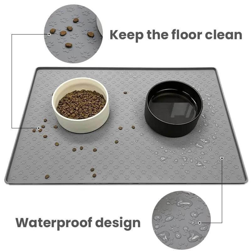 Pet Placemat Dog Food bowl Mat Cat Feed Mat Cat Dog Drinking Feeding Placemat Silicone Waterproof Pet Bowl Pad Feeder Mats - Quantal store