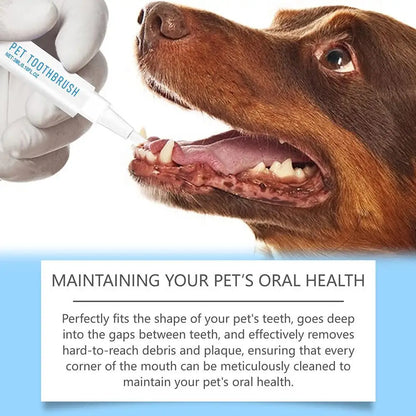 Pet Teeth Cleaning Toothbrush Pen Pet Dental Beauty Tools Set Dog Tartar Bad Breath Remover Pet Products Dog Accessories