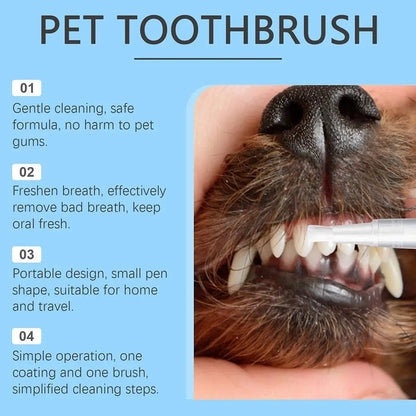 Pet Teeth Cleaning Toothbrush Pen Pet Dental Beauty Tools Set Dog Tartar Bad Breath Remover Pet Products Dog Accessories