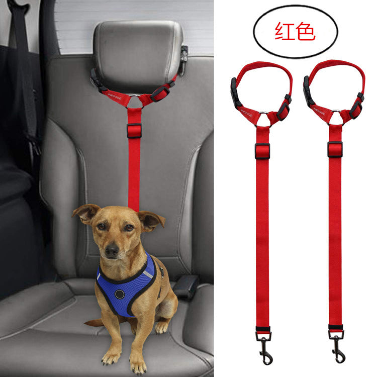 1pcs Pet car safety rope Ring dog car seat belt Rear seat leash to prevent dogs from running around and affecting driving