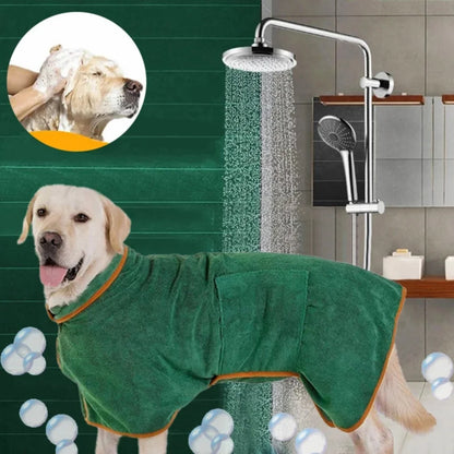 Dog Bathrobe Pet Drying Coat Clothes Soft Super Absorbent Beach Towel for Large Medium Small Dogs Cats Fast Dry Dog Bath Robe