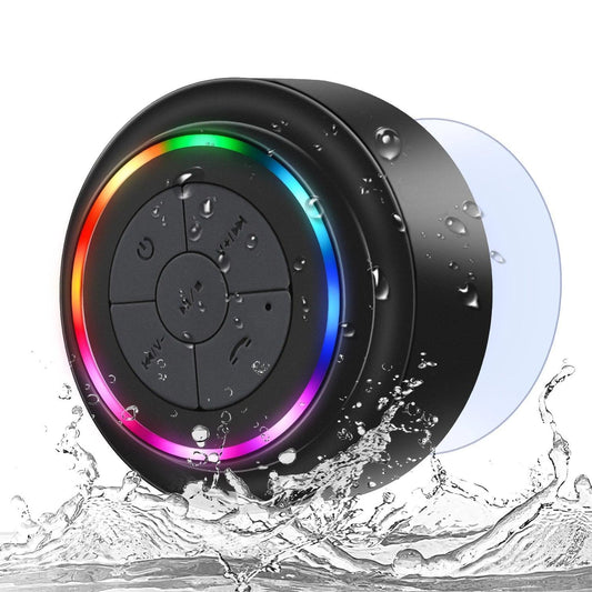 Upagrade Light  Stereo Wireless Waterproof BT Speakers Adsorption Cup Shower Speaker FM Radio For Phones Laptop