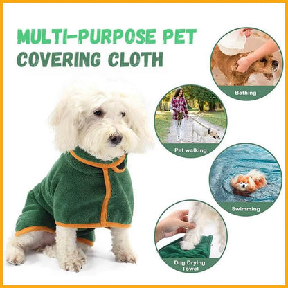 Dog Bathrobe Pet Drying Coat Clothes Soft Super Absorbent Beach Towel for Large Medium Small Dogs Cats Fast Dry Dog Bath Robe