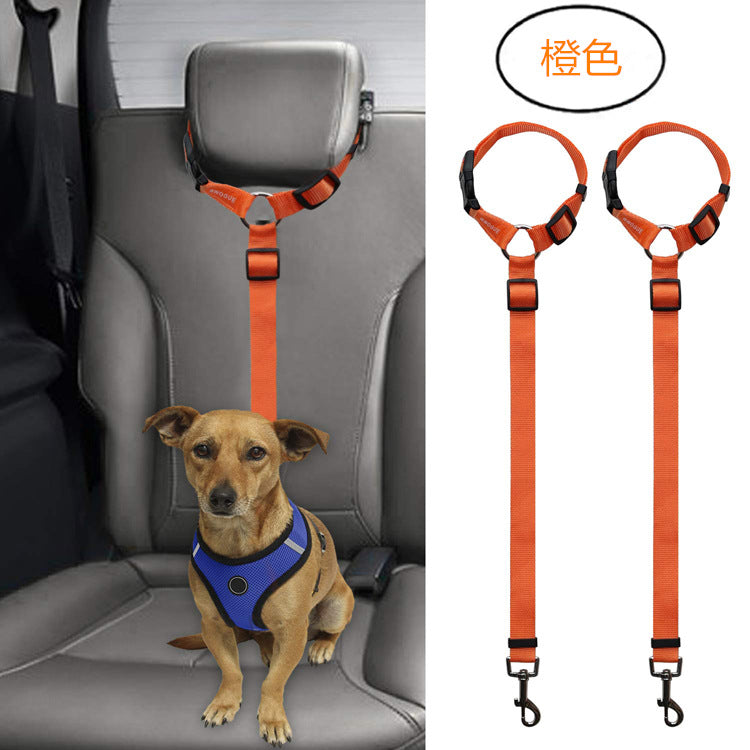 1pcs Pet car safety rope Ring dog car seat belt Rear seat leash to prevent dogs from running around and affecting driving