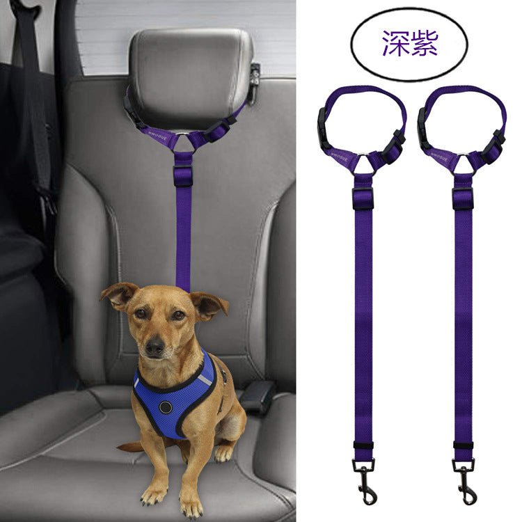 1pcs Pet car safety rope Ring dog car seat belt Rear seat leash to prevent dogs from running around and affecting driving